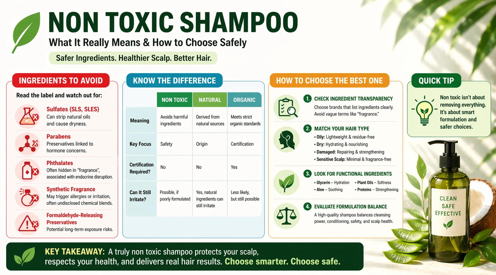 Choosing a non-toxic shampoo