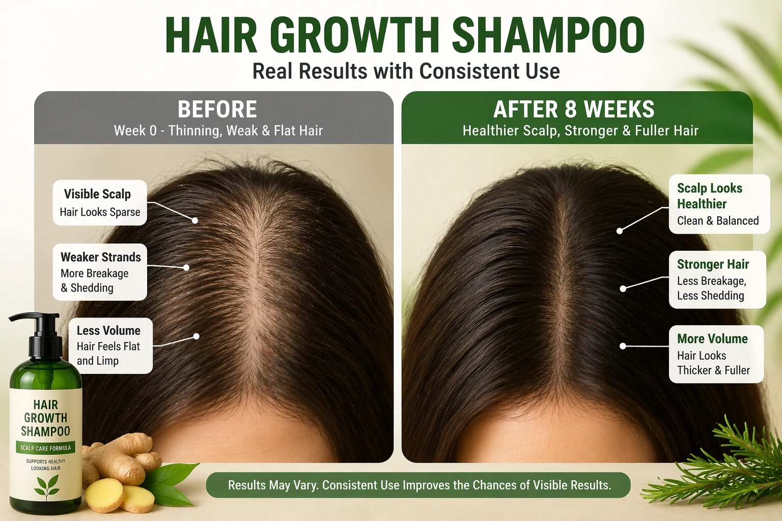 Hair growth shampoo article comparison pictures