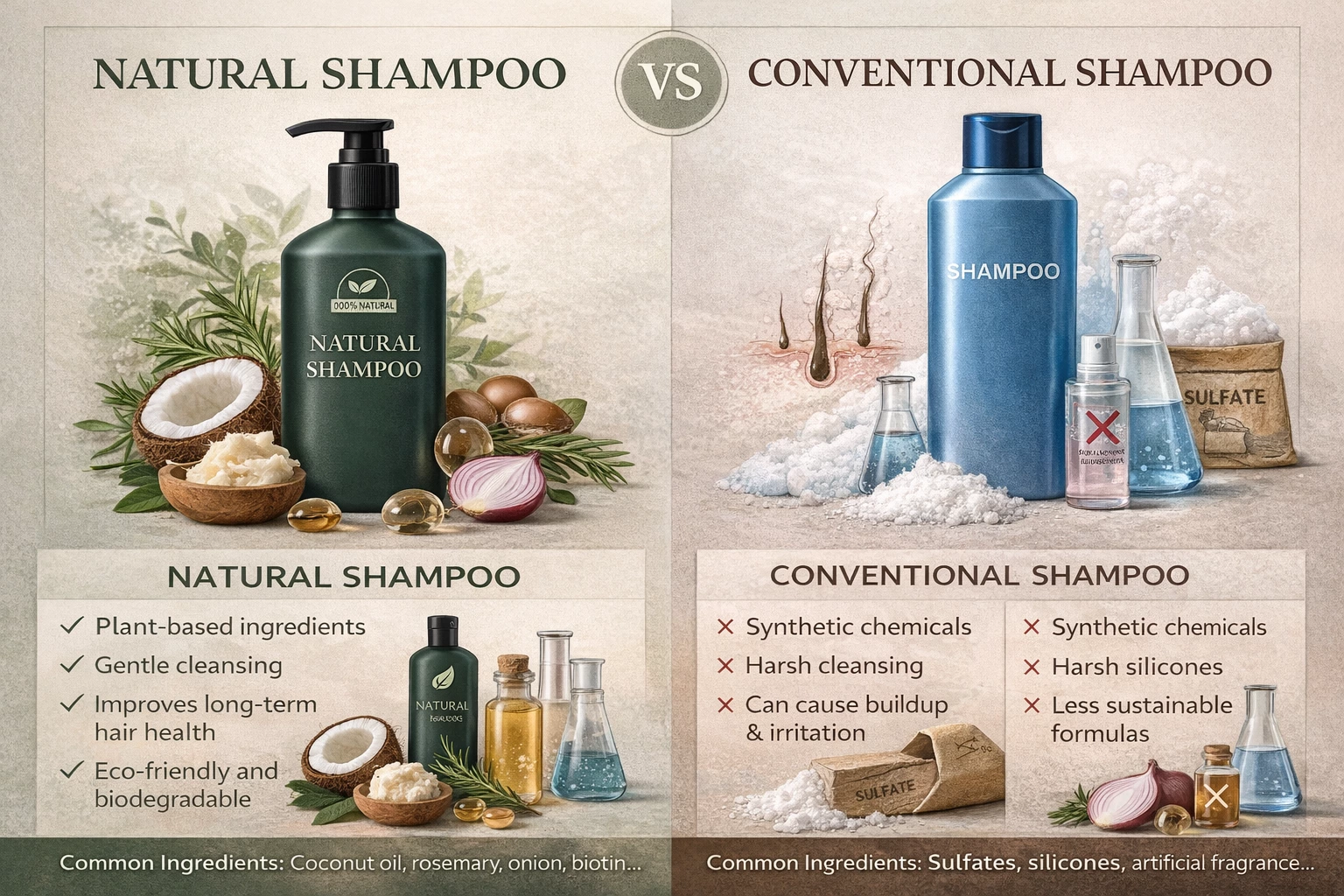 Natural Shampoo Article Comparison Images